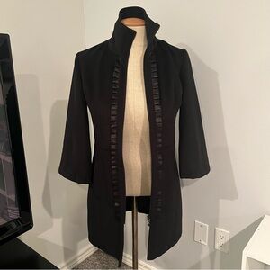 Samuel Dong Black Ruffle Jacket/Blazer